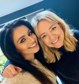 Bhavna Limbachia Instagram - Lovely catch up with the beautiful @realgeorgiataylor ♥️🥔xxx