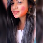 Bhavya Sri Instagram - 🦋💙Happy holi all my friends….🎨💙🦋