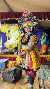Bhoomi Shetty Instagram - ಯಕ್ಷಗಾನ ವಿಶ್ವಗಾನಂ❤️🧿 . Yesterday’s Yakshagana performance at Kollur Kshetra Mahathme was a heartfelt return to my childhood passion. Since fourth grade, Yakshagana has been a significant part of my life, shaping my identity and fostering a deep connection to tradition. Despite relocating to Bangalore for work, I eagerly anticipate the annual mela, where I humbly seek a role to rekindle my connection with this vibrant art form. Stepping onto the stage, I felt a rush of emotions, a blend of excitement and reverence. The performance was a poignant reminder of the timeless beauty and profound impact of Yakshagana, transcending distance and time. . . VC @shetty__vishal . . . @officialjoshapp @joshapp.kannada . . . . . . #alittlebrowngirl #bhoomishetty #biker #yakshaganartist #artist #art #love #happines #goodvibes #homesweethome #kundapura #mangalore #tulunadu #instagram #smile