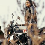 Bhoomi Shetty Instagram - Not all storms bring destruction, Some bring liberation 🌟🧿 . . . . . Photography @maidana.evaphotofilms Styling @_shilpa_hegde MUA @that_tyagi_girl Production @parashu.films . . . . . . . . #alittlebrowngirl #bhoomishetty #actor #biker #braids #hairgoals #royalenfield #ride #grip #motorcycle #motogirl #bikersofinstagram #sandalwood #tollywood #kollywood #mollywood