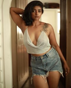 Bhoomi Shetty Instagram - Fierce attitude shown⭐️ . 🧿 . . . . . . . . . . . . #alittlebrowngirl #bhoomishetty #actress #biker #bold #boldandbeautiful #photoshoot #intense #instagram #photooftheday #glam #glitter #explore