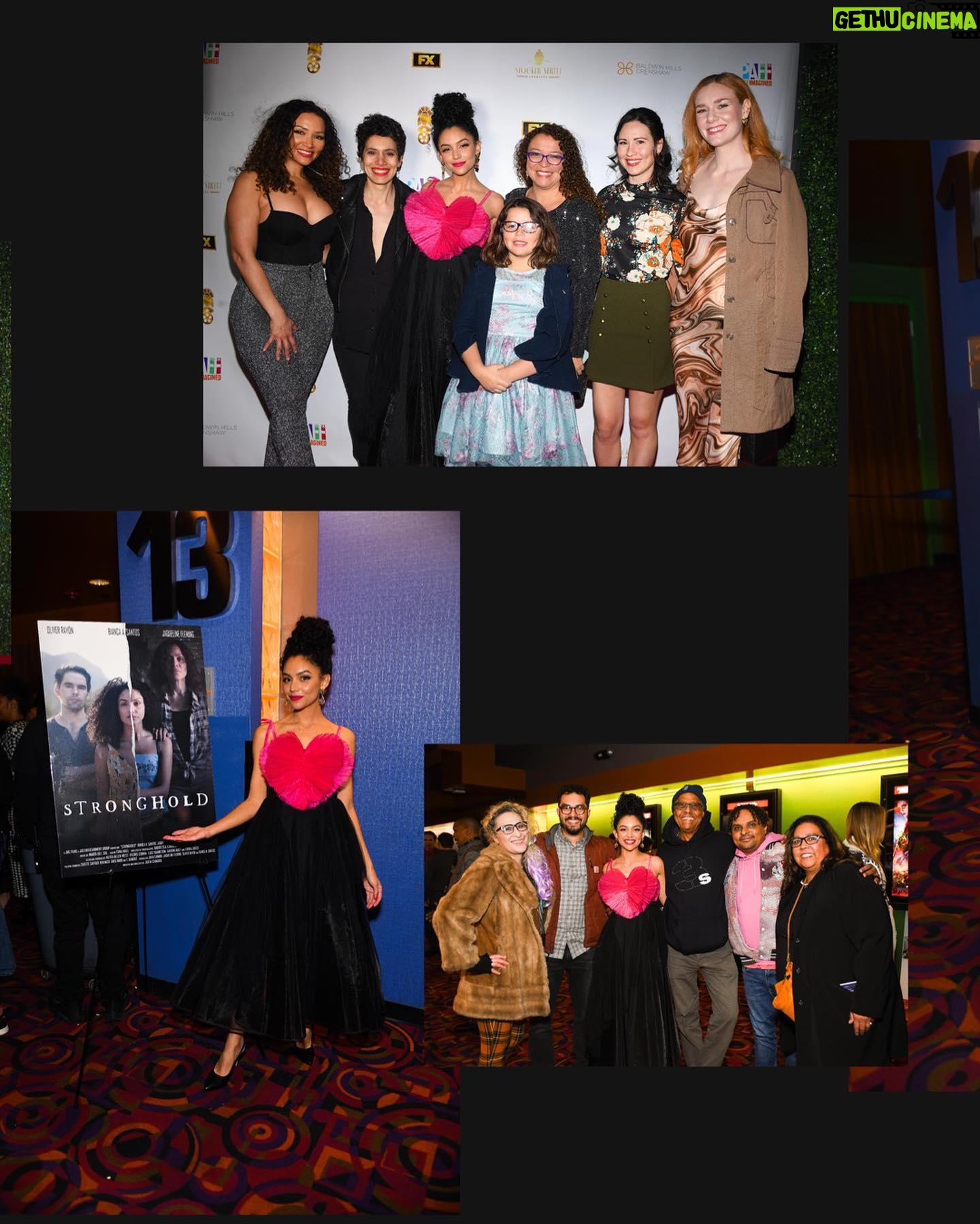 Bianca A. Santos Instagram - Premiere for @strongholdfilm at @paffnow with my wonderful team! Proud of our fearless director @julia.camara.writer, and fellow leads and co-producers @iamjaquelinefleming @oliverrayon. It takes a village. Thank you @bankole3 @susieq9296 @keithallenwest and all of the crew, love you all. Thank you to everyone who supported the film in any capacity - we are gratefully indebted to you! . We sold out the theater so they added a second screening 2/16 - link in bio . Special thanks to my glam team @bellaaacoleman @beauty_ritual and all the beautiful brands I got to wear 💞