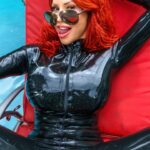 Bianca Beauchamp Instagram – Latex by the pool, enjoying the last warm days! SET at I❤️B
#pool #sunglasses #cool #latex #catsuit #catwoman