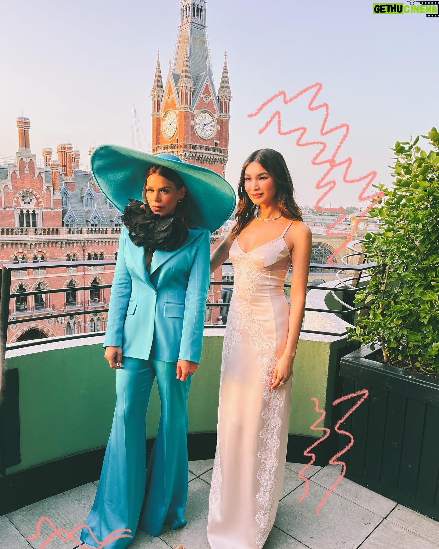 Billie Piper Instagram - Dear @gemmachan Congratulations on your award. And even though it’s not about awards, it felt bloody lovely handing you one. You are a driving force for change, You know what you’re talking about and you care more than most. So well done you and thanks bc I got to dress extra and head out all fancy in this @ninaricci/ @harris_reed affair. And take pics and brag about knowing you etc etc. Thanks to @kenyahunt @elleuk @moetchandon @tiffanyandco @ivanalostudio AND My babe @rebeccacorbinmurray @leighkeateshair @barriegmakeup