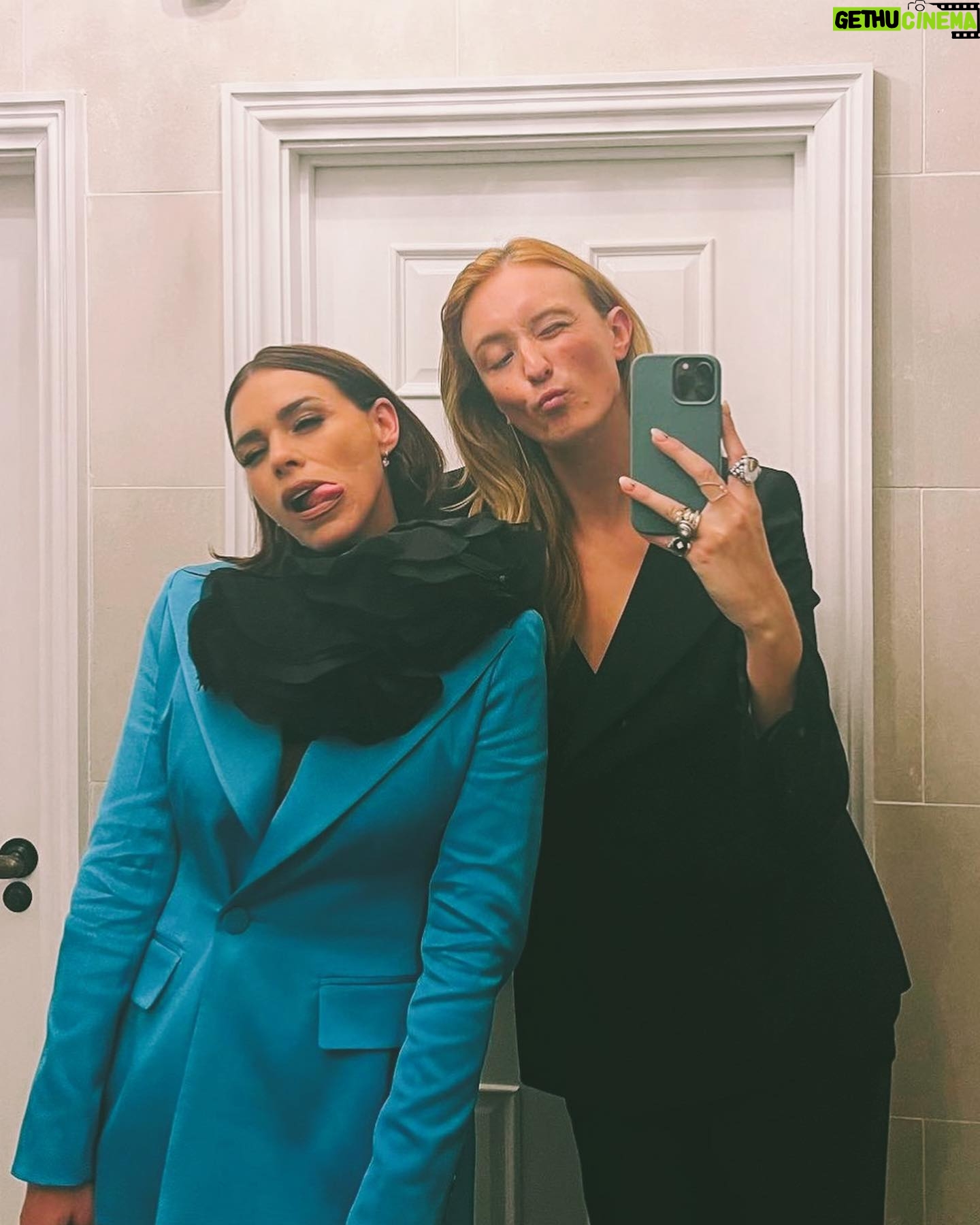 Billie Piper Instagram - Dear @gemmachan Congratulations on your award. And even though it’s not about awards, it felt bloody lovely handing you one. You are a driving force for change, You know what you’re talking about and you care more than most. So well done you and thanks bc I got to dress extra and head out all fancy in this @ninaricci/ @harris_reed affair. And take pics and brag about knowing you etc etc. Thanks to @kenyahunt @elleuk @moetchandon @tiffanyandco @ivanalostudio AND My babe @rebeccacorbinmurray @leighkeateshair @barriegmakeup