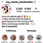 Billur Kalkavan Instagram - Seda’cım göndermiş, anneme açtım bu sayfayı diyor. Seda’nın annesi sen ne güzel şeyler yapıyorsun öyle, ellerine sağlık. @my_moms_handmades sayfasını inceleyin, şahane şeyler var. Kadın emeğine saygı…