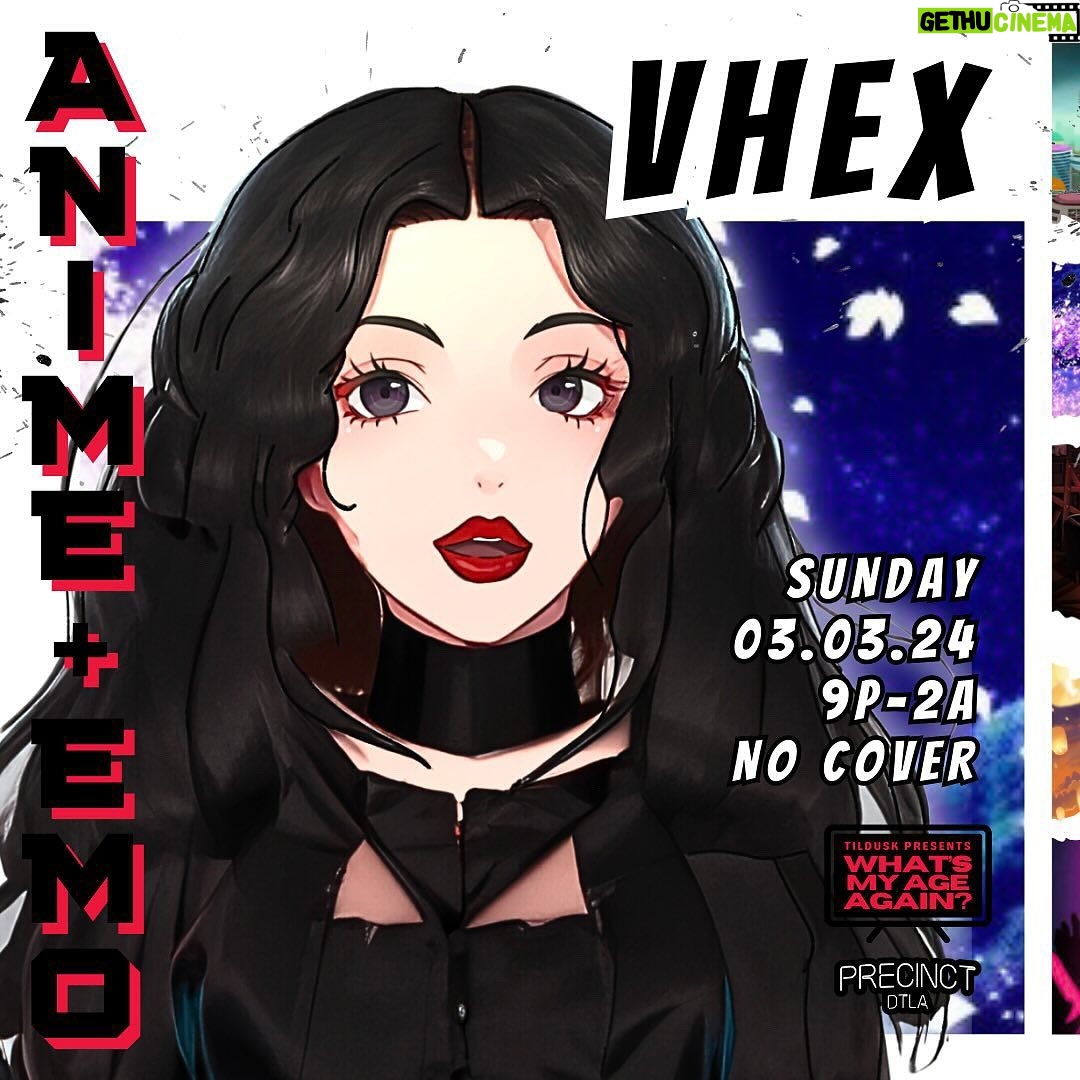Biqtch Puddin Instagram - What ya doing Sunday, 3.3? 🖤 ANIME ➕ EMO in DTLA🤘🏽Anime cosplay STRONGLY encouraged! KARAOKE “SCREAM-A-LONG” @ 11PM Got a fav emo anthem you wanna sing? RAFFLE DRAWING & PRIZES! Collect tickets when you order: Well drinks, beer & shots 🎟️ x1 Specialty drinks & top shelf 🎟️ x2 EARN DOUBLE THE TICKETS IF YOU SHOW UP IN COSPLAY More to come Start transformation sequences 🪄, collect your dragon balls 🐉 & get ready to sing along to your fav emo anthems 🗣️ 🎸🎩🤍🧷❌💀🔗🖤🤘🏽 Ŵ𝔥ⓐ丅’𝐬 M𝐘 𝔸Ǥ𝐄 ÃG𝔸i𝐧 ? 3.3.24 9p-2a @precinctdtla NO COVER 21 🎤𝓟𝕖r𝔽σℝmє𝓻s @biqtchpuddin - #dragula #biqtchin @vhexgirl - #TEAZE @felonydodger - #dragula @veraparticula - #whatsmyageagain 💿 𝓜ⓤ𝓈𝐢𝔠 @tildusk (@r__cade & @foxythedj) 🎩 Hⓞ𝘀𝔱s @felonydodger - #dragula @veraparticula - #whatsmyageagain 💰V3nd0r MORE INFO SOON So long & goodnight…until 3.3.24