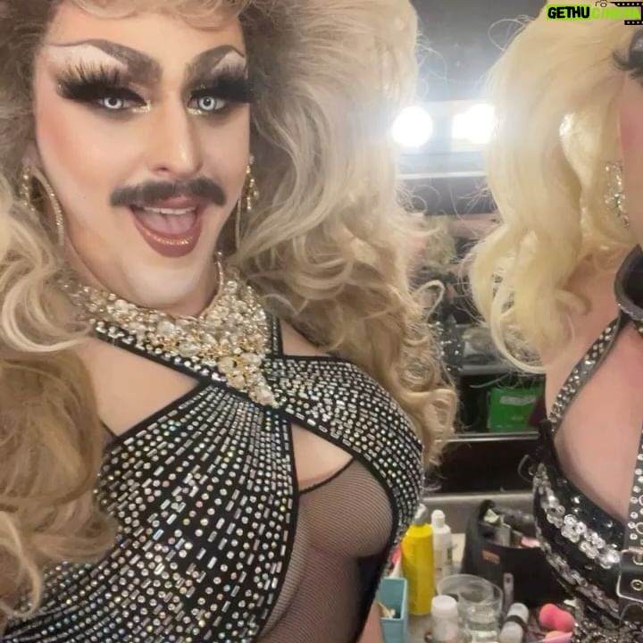 Biqtch Puddin Instagram - Happiest of Birthdays to my “older” sister, @brigittebidet. We have gotten to perform all over the United States together and damn you are such an icon. A phenomenal entertainer, a champion of Atlanta Drag and just a gem of a human being. Lucky to be your friend but even more so to be your sister. I love you so much and I hope you have a wonderful bday. Here are some pics/videos of us over the years. Gosh I just fucking love you. 💛👯♀️✨