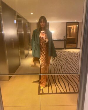 Birgitte Hjort Sørensen Instagram - Cannes 🫶🏻🌴✨
Spent a wonderful, crazy 24 hours with the Dark Horse family, got to wear the most gorgeous dress created by @carinagronning & @pilystagram together with beautiful @georgjensen jewelry - and met my French voice @dorothee.pousseo! Merci @canneseries ❤️