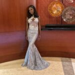 Birgundi Baker Instagram - @designsby.liamli made me the most beautiful dress everrrr. I felt like a diamond.