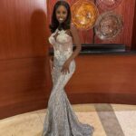 Birgundi Baker Instagram - @designsby.liamli made me the most beautiful dress everrrr. I felt like a diamond.