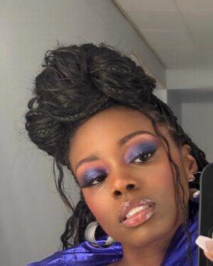 Birgundi Baker Instagram - it’s giving, my mama in the 90s.. what a night. thank you to the kind and talented
MU @mmusse 
Hair @ajknowshair