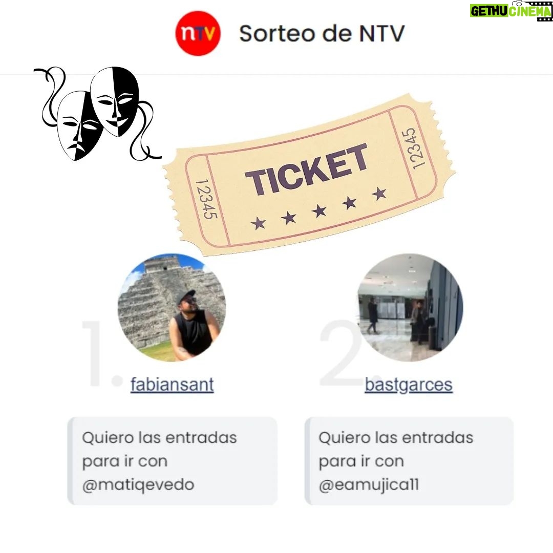Blanca Lewin Instagram - 📍¡Ya tenemos ganadores! En NTV junto a Hora 25 te regalamos dos entradas dobles para asistir a la obra teatral “Estás Ahí, Yin?”, protagonizada por Marcelo Alonso, que narra la obsesión de un profesor de la ciudad de Vicuña con la figura del hijo adoptivo de Gabriela Mistral, Yin Yin. 🎭 Y los afortunados con los tickets son: @fabiansant @bastgarces ♦️ Los ganadores de las entradas no sólo podrán asistir a la obra, sino que también a un Conversatorio junto al elenco y el actor Francisco Reyes. 👀 ¡Atentos! Recuerda retirar las entradas hoy jueves 30 de mayo hasta las 17:30 horas en las oficinas de TV ubicadas en Bellavista 0990, Providencia con tu carnet de identidad. Fecha de exhibición de la obra: Jueves 30 de mayo a las 20:30 horas en el Teatro Centro Cultural Gabriela Mistral (GAM) @TVN @marceloalonsoactor @cristianplana @centrogam @mikcleelafond @steevens_benjamin