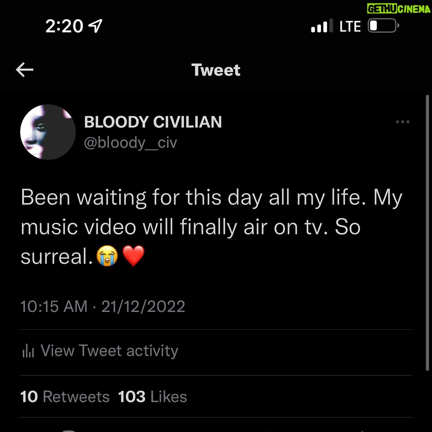 Bloody Civilian Instagram - 🥺❤️gassssssed🩸🩸🩸
