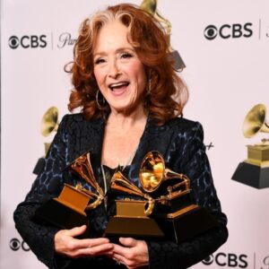 Bonnie Raitt Instagram - I’m still reeling! So grateful to everyone who helped bring me to last night. Thanks to the @recordingacademy members who voted for me; to all the members of our mighty @redwingrecords and support team: to my band, our brilliant engineer, Ryan Freeland @rjfreeland, and to my wonderful road crew—I thank you all for helping me get our music out to the world. 

And to all the friends, family and fans who lift me up with their steady love and support.

And lastly, to @john_prine and all the songwriters who keep inspiring and giving us the joy of sharing their music.
I’m just bowled over..

Love,
💜Bonnie

Read Bonnie's Song of the Year acceptance speech and watch all three acceptance speeches at the link in bio.