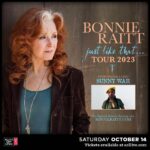 Bonnie Raitt Instagram – Bonnie Raitt and her band will return to @acllive on October 14, 2023 to bring the ‘Just Like That…” Tour through town once again (after a brisk sellout for their November 2022 concert.) Opening the show will be Special Guest @sunnywarmusic. Fan Presale and Special Benefit Seat sales will begin on Wednesday, May 3rd at 10am local time. To access presale tickets, please visit the link in bio to login or register for Bonnie’s FREE Fan Community and then click on the Tour Page!