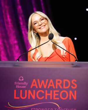 Brandy Ledford Instagram - What an incredible day it was at the Friendly House luncheon last Saturday! I had the privilege of co-chairing the event with my gorgeous friend Rika Broccoli (@ayame__007 )❤️. We supported women in recovery from substance abuse and celebrated the inspiring stories of our honorees: Eloise Jean Black, a fashion designer and philanthropist; @yoshikiofficial , a rock star and humanitarian; and John Paul DeJoria, an entrepreneur, philanthropist and superhero whose award was graciously presented by dear friends @angusmitchell_ and Keely Brosnan. @eloisedejoria You are all champions and I thank you for making the world a better place❣️

I was also blessed to have my family and my best girlfriends by my side, who always lift me up and make me feel #strongertogether. I am grateful to be a sober mom & wife, and to have a second chance at life thanks to the grace of God.

I also want to acknowledge executive director @christinasimos , who is a passionate advocate for women in recovery and it was incredible to hear from the Grateful Hearts, the women who shared their testimonies at the event. They are the true heroes of this cause and I admire their courage and resilience.

One of the highlights of the event was the amazing performance by @bishopbriggs , who sang her hit song “River” with so much power and emotion. She is one of my favorite artists and I was thrilled to see her live.

Another highlight was my sons favorite part of the day, watching the hilarious hosting by Rosie O’Donnell🙌🏼 We love you @rosie

And of course, I can’t forget my glam team, who made me look and feel fabulous. @makeupbymarine @troublefieldstyle @makennahopehair @lauren_kimvosalon @__._cheyhawk y’all are the best of the best #ittakesavillage 

If you are struggling with drug or alcohol addiction, please know there’s help and there’s HOPE. 

When women recover, the world recovers 
@friendlyhousela

#recovery #gratitude #inspiration #sober #sobriety #soberaf #soberissexy 
#FriendlyHouseLA #friendlyhouseluncheon #StrongerTogether
#FriendlyHouseStrongerTogether