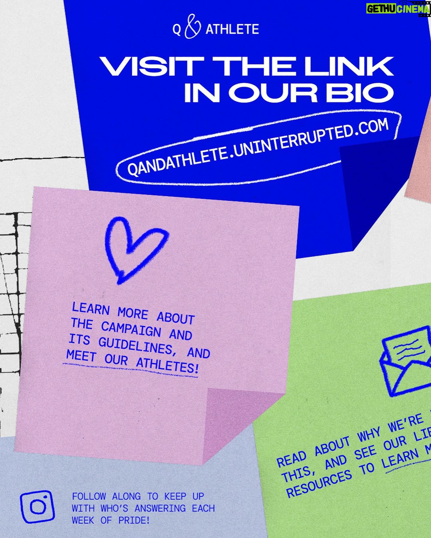 Breanna Stewart Instagram - Together, always. 🗣️ To celebrate Pride Month, we’re launching Q & Athlete in partnership with @breannastewart30 and @athleteally, to create a portal for closeted and curious LGBTQ athletes to submit questions safely and anonymously. Each week, we’ll be doing a roundup of questions submitted where users will hear directly from pro athletes. Hit the link in bio to submit your question and learn more.