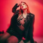 Bree Essrig Instagram - I feel like dynamite, I feel like dying toniiiight 🧨 📸 by the one and only @savannarruedy #sleighbells #locustlaced #redheadmodel