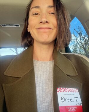 Bree Turner Instagram - O- party here just gave her blood! @americanredcross
