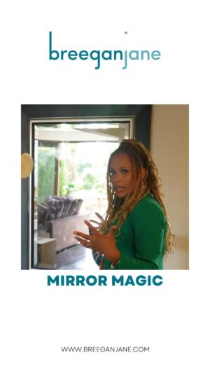 Breegan Jane Instagram - Interior designers aren’t *technically* magicians, but we do keep a few tricks up our sleeves! For example, as much as we would LOVE the power to do so, we can’t make more square footage in a space. BUT, we can make the space appear larger than it is. All it takes is the right mirrors and the right placement, and voila! Here’s how I did it in my most recent luxury rental. 
.
.
.
🎥: @jondavolio