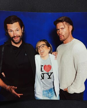 Briana Buckmaster Instagram - I’m absolutely shattered from the last 3 weeks, but it came with the sweetest finale with my favorite Bucklecki photo op. (OG from 2018) Love these boys. Love everyone at @creationent. And love my #spnfamily. #spnNJ