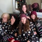 Briana Renee Instagram – Almost every year we wear matching pajamas on Christmas morning ☀️🎄 This year we are The Nightmare Before Christmas Presents 🎁 #familytradition #4generations #christmas2022 #noplacelikehome 💜