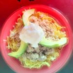 Briana Renee Instagram - What’s for lunch : Spaghetti squash, ground turkey, fresh avocado, and soy-free Vegenaise ~ top with a pinch of Himalayan sea salt, mix together, and oh my 😋 #delicious #healthyfood #dairyfree #glutenfree #eggfree #nowUCme