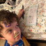 Briana Renee Instagram - Maverick drew the family and called it “true love” 🖼️🩵 of course he’s the biggest one 😜 #themannings #everafter #maverickjax #artist