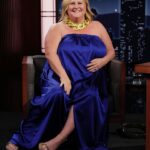 Bridget Everett Instagram - Had such a great time on @jimmykimmellive tonight! Check it out! Thx @alexisbittar for the statement necklace. I love it so much! @jessica.ahn and @ditadoeshair made me feel so pretty. and @quinndustry made me such a beautiful dress. Beavertails taped within an inch of their life. I dream of a day when someone makes a comfortable strapless bra for those of us with big knockers.