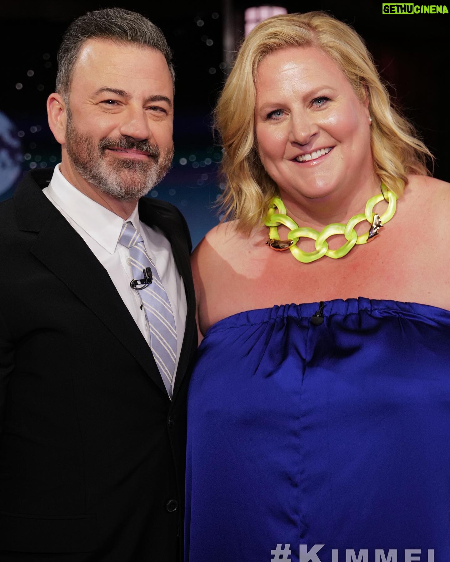 Bridget Everett Instagram - Had such a great time on @jimmykimmellive tonight! Check it out! Thx @alexisbittar for the statement necklace. I love it so much! @jessica.ahn and @ditadoeshair made me feel so pretty. and @quinndustry made me such a beautiful dress. Beavertails taped within an inch of their life. I dream of a day when someone makes a comfortable strapless bra for those of us with big knockers.
