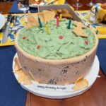 Bridget Moynahan Instagram - Thank you to my @bluebloods_cbs Family for all the love and a very personal cake. Who doesn’t love a giant bowl of guacamole cake!? Truly delicious @sweetlybrooklyn.