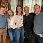 Bridget Moynahan Instagram - Look who came to dinner! The charismatic, charming, and oh so talented @vladduthierscbs! @bluebloods_cbs @cbsmornings @vladduthierscbs @willestes101 @vrayskull @donniewahlberg