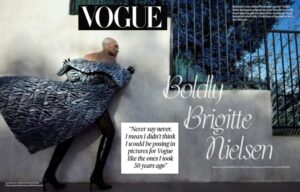 Brigitte Nielsen Instagram - #vogue2022 
"Never say never. I mean I didn't think I would be posing in pictures for Vogue like the ones I took 30 years ago"

photographer @daniellamidenge 
stylist @stylistmartina 
hair @peter.savic 
makeup @makeupbyrikucampo