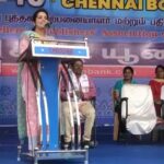 Brindha Sivakumar Instagram - I was happy to be Guest of Honor At a Yoga Awareness campaign were i explained the importance of Thoppukaaranam/ Super Brain Yoga For GOOD MEMORY POWER 1.Facing east,tongue folded touching palate 2.left hand thumb holding right earlobe 3.right hand over left hand, pressing left earlobe with thumb finger 4.squatting down - breathing in 5.breath out coming up Repeat 7-14 times a day in the morning FOR ALL AGE GROUPS 😊!! The book fair in YMCA is on till March 6 th Sunday pls do visit ! The event was SURYANAMASKAR NATIONWIDE CAMPAIGN, driven by NYSF, GEETA PARIWAR, KREEDA BHARATI, HEARTFULNESS FOUNDATION & PATANJALI TO: A) CELEBRATE 75 YEARS OF INDIAN INDEPENDENCE WITH 75 CRORE SURYANAMASKARSnationwide. GRAND RESPONSE:: 111 CRORE REGISTRATIONS so far across all states in India B) SPREAD AWARENESS FOR FIT INDIA AND ATTRACT MAXIMUM CHILDREN AND ADULTS INTO YOGASANA FOLD Celebrated valedictory on March 4, With 500 children performing synchronised Surya Namaskaar at YMCA BOOK FAIR STAGE.