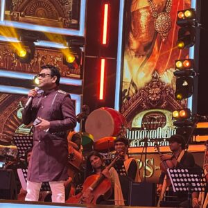 Brindha Sivakumar Instagram - PS-2 April 28 th Release!🤩 Pictures from audio release✨ With the Legends🎉😊!! Dress: @merasalofficial ✨
