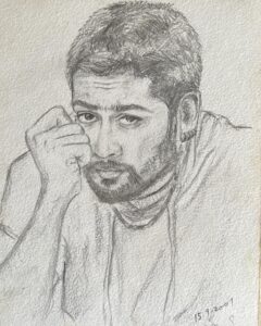 Brindha Sivakumar Instagram - My sketch of Anna in 2001! 😊🌸@actorsuriya na