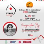 Brindha Sivakumar Instagram - Happy to inaugurate “Sthree” maiden short film festival by Kausalya @dr.mgr_janaki_college on Dec 17 th ! Wishing many talents comes out in flying colours 😊✨!!