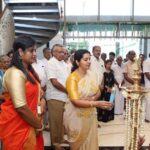 Brindha Sivakumar Instagram - Was very happy to inaugurate gold section in Sneham Jewellery in Pongalur -Thirupur today !✨. Saree: @anyaonline.in Blouse Tailored: @merasalofficial