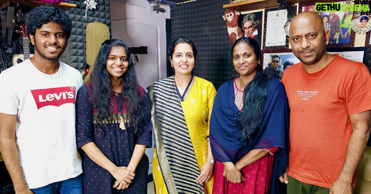 Brindha Sivakumar Instagram - Very happy to be a part of Thirukkural 1330 project done by Amazingly talented @amirthavarshinimusic29 @lydiannadhaswaramofficial @varshansathish Avl! God bless the family for taking up such a Valuable and Meticulous subject for the generations to come β¨ππΌπ