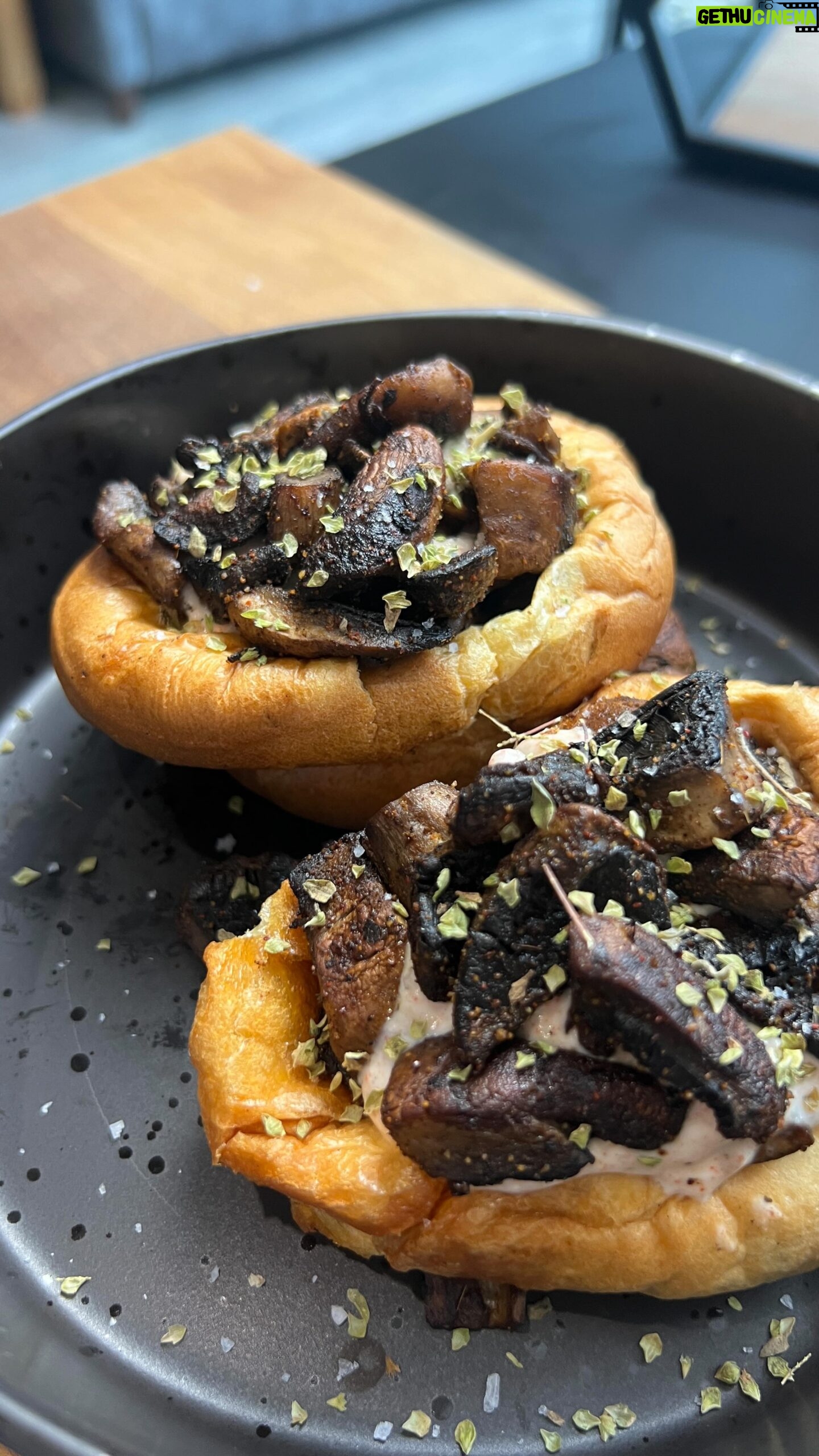 Briony May Williams Instagram - Next up in my Sensationally Seasonal Series are mushrooms π I know a lot of people love to hate them but I think they are great and these Mini Dutch Baby Pancakes with Mushrooms are a different take on a big version I made last week on Morning Live β€οΈ These would make a great breakfast, lunch or dinner and you can mix up what you fill them with π Enjoy! Ingredients Pancakes 2 tbsp vegetable oil 100g plain flour 3 large eggs 150ml milk Β½ tsp salt 1 tsp mixed herbs Filling 20g butter 250g button mushrooms 2 tsp smoked paprika 2 tsp cumin Dressing 2 tbsp creme fraiche 1 tsp smoked paprika 1 tsp cumin Method Oven on 220C. Divide the vegetable oil between 6 muffin spaces in a muffin tin then pop in the oven. In a bowl, mix the flour, eggs, milk, salt and mixed herbs then blitz with a stick blender or whisk well until smooth. Transfer to a jug. Let rest for 5 minutes. Open the oven, pull out the tray with the pan on and pour in the batter evenly between the 6 muffin spaces (it should sizzle). Close the oven and bake for 20 minutes until risen (they should look like yorkshire puddings). Whilst the pancake is cooking, prep the filling. Heat a drizzle of oil in a frying pan then add the mushroom and cook for 5 minutes until starting to brown. Add the butter and the spices plus a pinch of salt and pepper and cook for a further 5 minutes. Mix the creme fraiche and spices together with a pinch of salt and pepper. Retrieve the pancakes from the oven, slice open, spread the creme fraiche mixture over the base, sprinkle on the mushrooms, top with a sprinkle of salt and serve. #recipe #seasonal #seasonalfood #cake #yummy #delicious #tasty #homebaking #baking #cakedecorating #homebaker #dessert #bakery #edible #mushrooms #pancake #dutchbabypancake #savoury #pancakeday #mouthwatering #ingredient #easyrecipes #foodideas #instruction