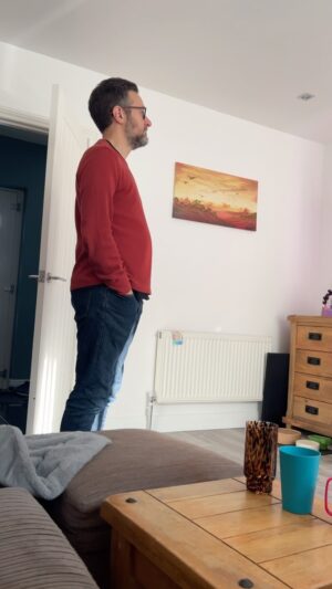Briony May Williams Instagram - Anybody else’s partner “not watch” a programme then stand there for 10 minutes watching it?!? 🤣 @steve__brionys_husband