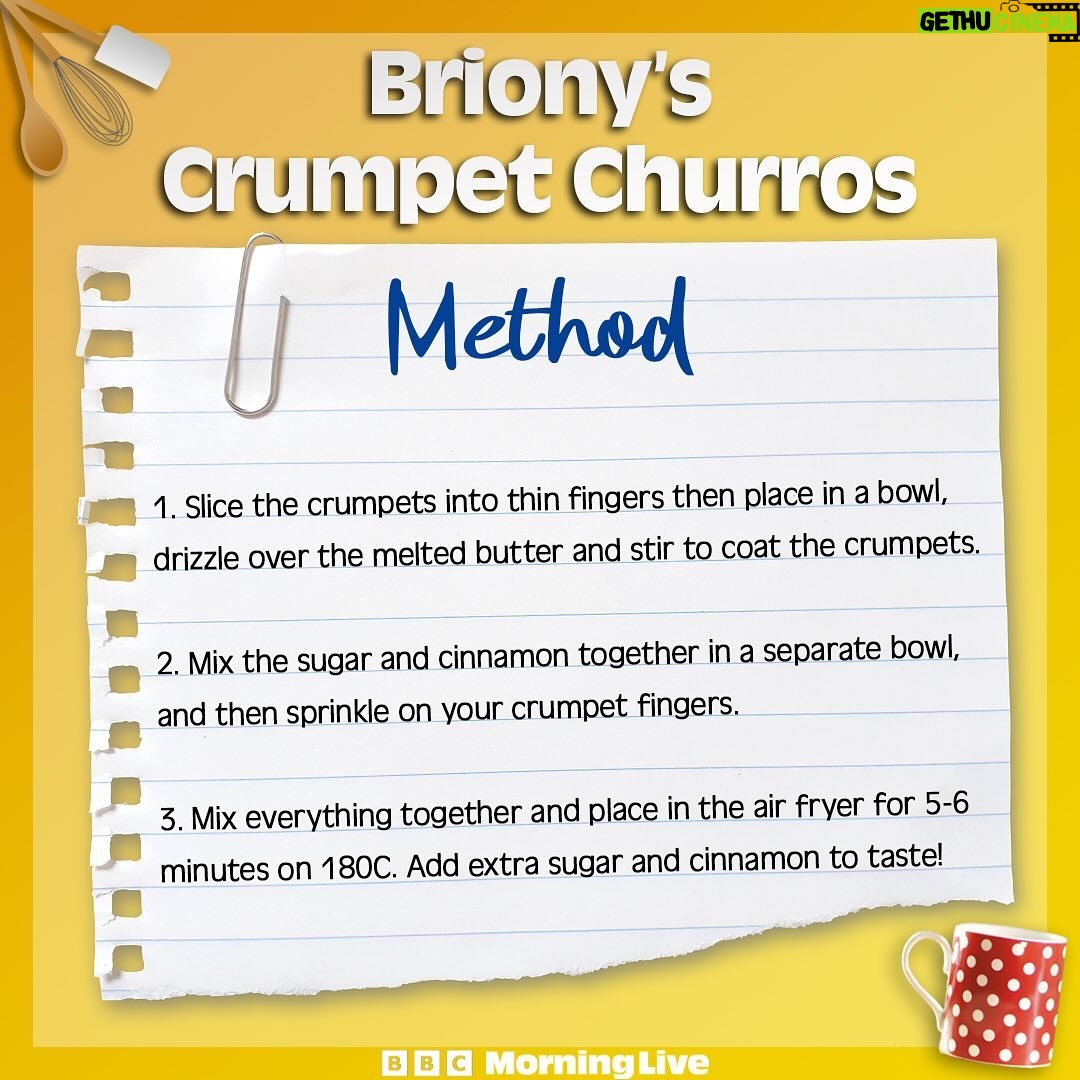 Briony May Williams Instagram - Here’s Briony’s take on the viral crumpet churros, coming in at under 90p to make! Give them a go and send us photos of your creations! —————————————————————————————— #Churros #Crumpets #EasyDessert