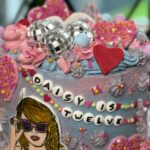 Briony May Williams Instagram - Here it is! The final Taytay cake for gorgeous Daisy ♥️ Happy Birthday lovely girl, have the best time 🥳 Thank you @blondebakingmama for creating such a beautiful cake design that I attempted to replicate, you really are amazing! #taylorswift #taylor #cake #cakedecorating #cakeart #baker #homebaker #cakedesign #taylorswiftcake @taylorswift @vixchil