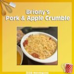 Briony May Williams Instagram - Queen of the kitchen @brionymaybakes was back this morning, with this epic pork and apple crumble 🍎 Fit for a king! Swipe left to view the recipe 👈