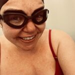 Briony May Williams Instagram - Week 2 of trying to learn how to swim properly/further than 2 metres 🏊🏻‍♀️ I’m 40 this year and there are a few things I’d love to be better at by the time the big day comes around so I’ve started swimming lessons at my local leisure centre and I’m absolutely bloody loving it!! I’ve never really liked swimming because I’m not a strong swimmer, I’ve always lacked confidence in the pool so I’ve just never enjoyed it. But after 2 weeks of regular swimming and a few lessons, I’m feeling more confident and actually loving the experience! My goal is to be able to swim the 150m at the @superhero_series triathlon in August! Anyone else trying something new this year? I’d highly recommend it!#newyearsameme