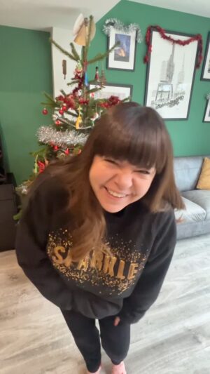 Briony May Williams Instagram - Best. Christmas. Jumper. Ever!!! ❤️ Bravo @asda, bravo! 

*Not an ad, just sharing some joy 😊*

#christmas #christmasjumper #asda #joy