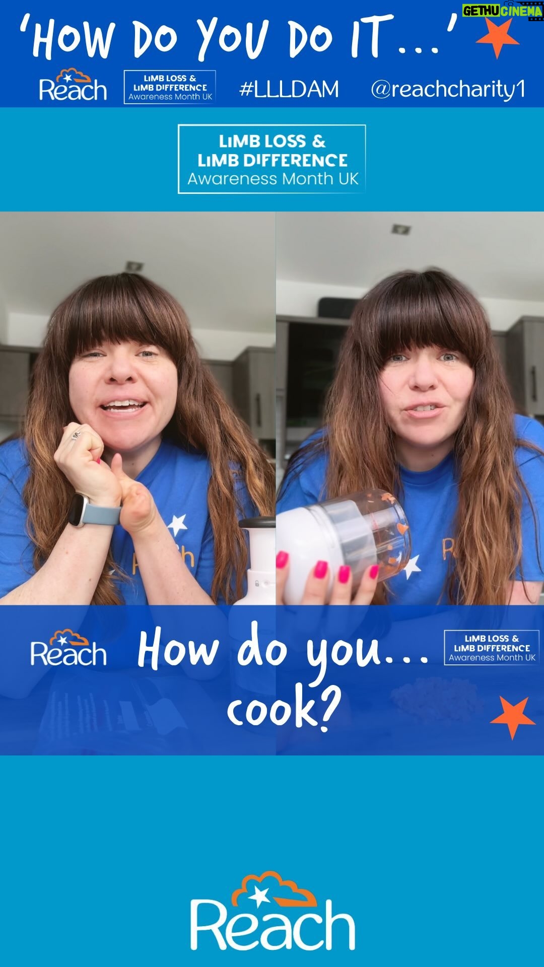 Briony May Williams Instagram - HOW DO YOU… COOK? 💙 TV presenter and chef @brionymaybakes, who is also our lovely Reach Ambassador, shows us how she cooks with an upper limb difference. We love learning life hacks! How do you do it? We’d love to see! We’re all unique and find our own ways of doing things! 👇 MORE INFO: During Limb Loss & Limb Difference Awareness Month, we will be sharing one video daily. These videos highlight how individuals from the limb difference community tackle physical tasks or handle social situations. HOW TO GET INVOLVED 💙 Film a video in response to the question ‘how do you do it,’ then upload it to your Instagram account as a post or story, and tag us @reachcharity1. By doing this, you consent to us including your video in our ‘resource library’ to demonstrate the various ways we all approach tasks/situations. ————- Check out our limb loss & limb difference partners: @limbpower @douglasbaderfoundation @blesma @limblessassociation @steelbonesuk @fyf_charity #limblosslimbdifference #limbdifferenceawarenessmonth #llldam #limbdifferenceawareness