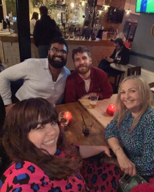 Briony May Williams Instagram - Wahhh!!! I had the delight of meeting the glorious @matteolane this week after his brilliant stand up show and I think you can tell by face how excited I was ❤️ Thank you Matteo for a fabulous evening, please come back to the UK soon 💕 #whathappenedtothehand
