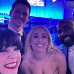 Briony May Williams Instagram - Such a fab night at the RTS Awards hosted by the always brilliant @tomindeed ♥️ Can you tell how excited I was to meet @staceysolomon & @realjoeswashy ?!? 😍 Such a joy!!! Made new friends (@melvinodoom you are my fave new wingman!), fan girled…a lot and caught up with some old buddies, all in all a blooming great time! Thank you @royaltelevisionsociety for having me 💕 PS Thank you @karen_millen for my STUNNING dress, I absolutely love it and felt really special in it 💚 #gifted @styled_by_lucy